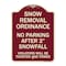 Signmission Snow Removal Ordinance No Parking After 2 Snowfall Heavy-Gauge Alum Sign, 24" x 18", BU-1824-22886 A-DES-BU-1824-22886 - alternate 1